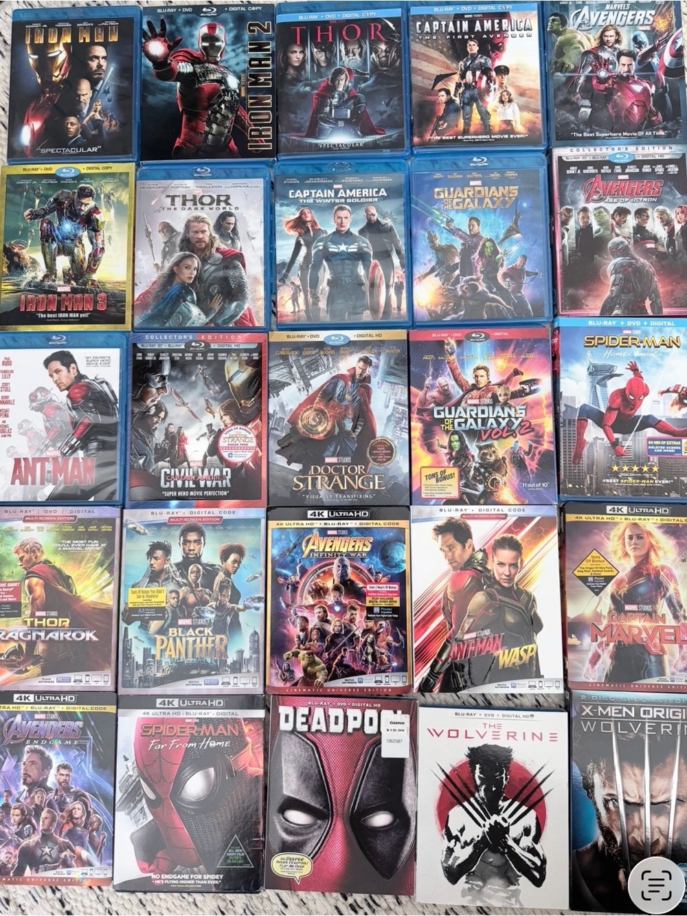 Huge Marvel (& more) Blu-ray & 4K Movie Collection